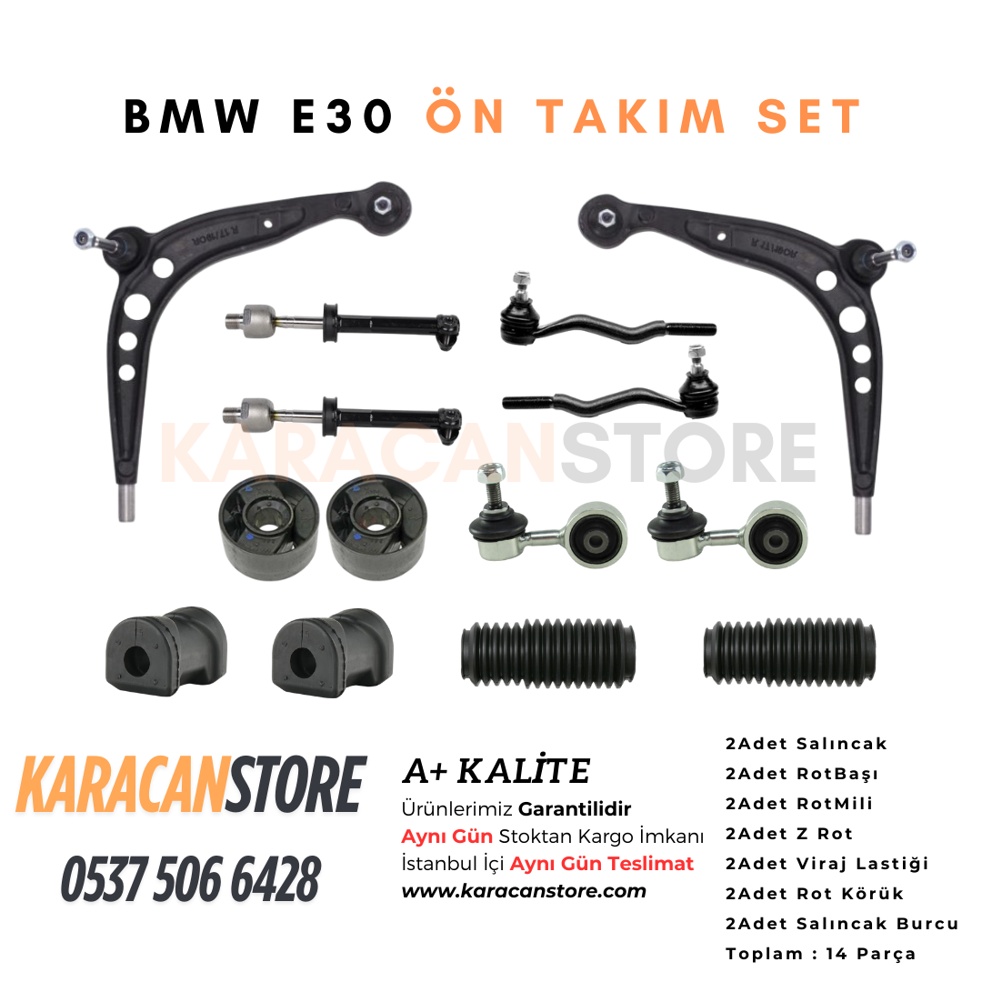 Bmw E30 Ön Salıncak Alt Takım Seti 14 Parça