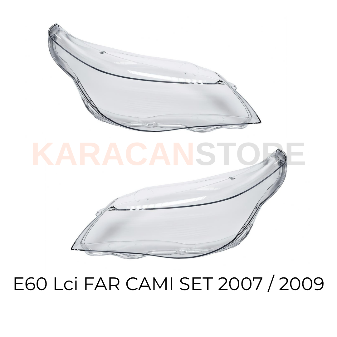 Bmw E60 Lci Sağ Sol Far Camı 2007 / 2009 Set