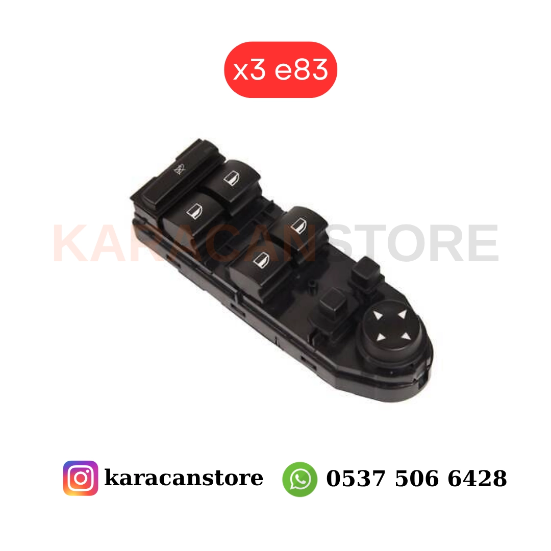 Bmw X3 E83 Sol Cam Düğmesi Karartmalı - Katlamalı