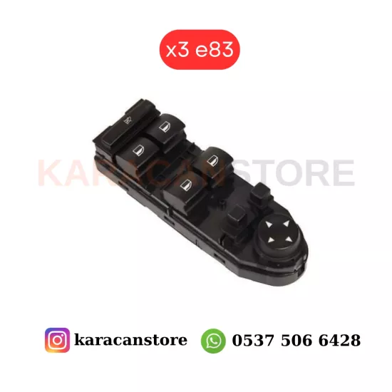 Bmw X3 E83 Sol Cam Düğmesi Karartmalı - Katlamalı