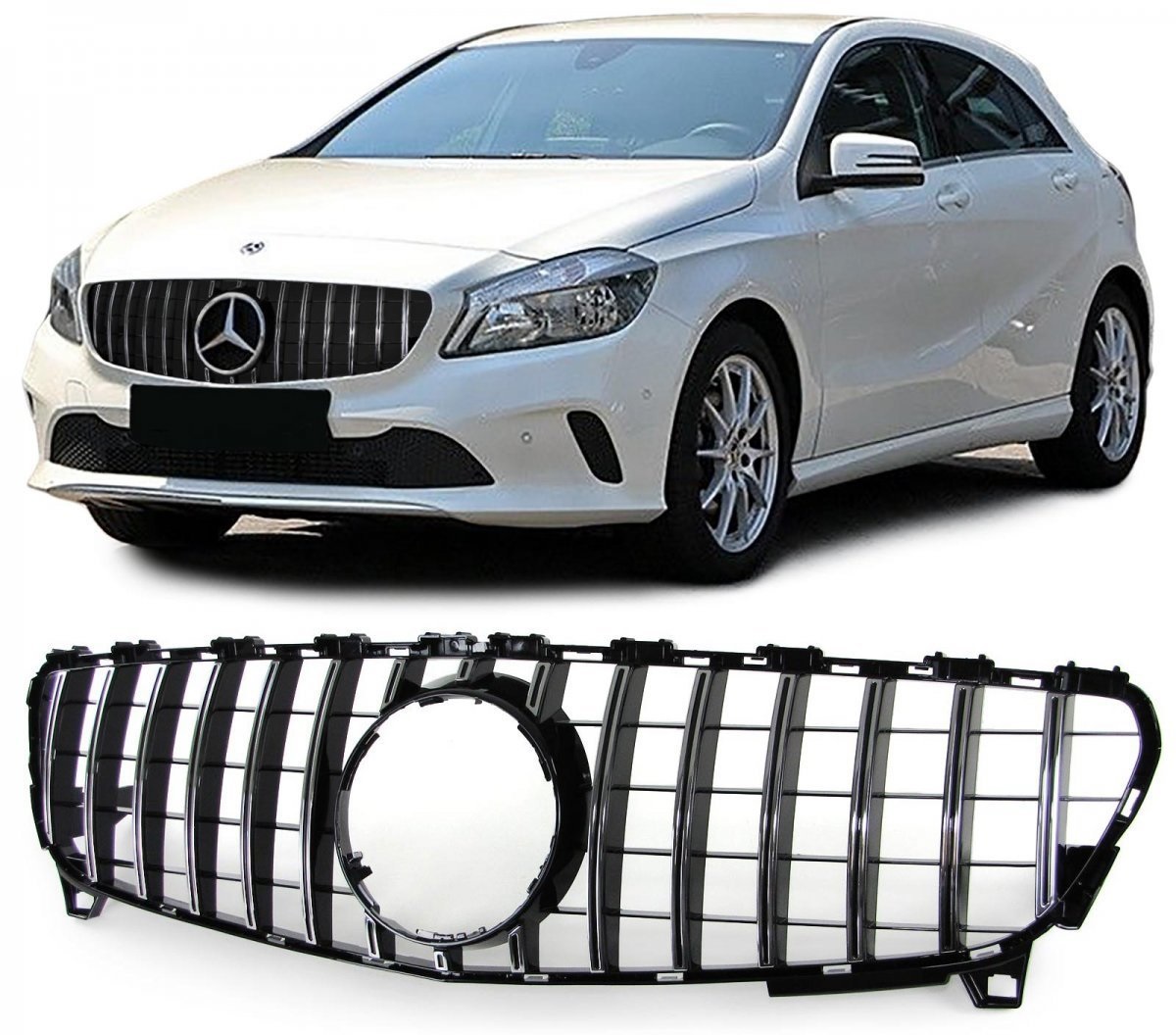 Mercedes A Serisi W176 GTR Panjur Krom / Siyah 2015 2018 Arası
