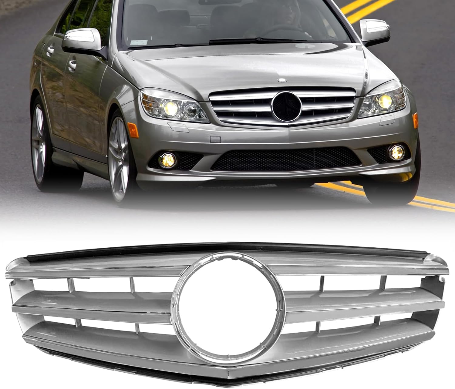 Mercedes W204 Panjur AMG Gümüş Gri 2007 / 2013 Arası Uyumlu